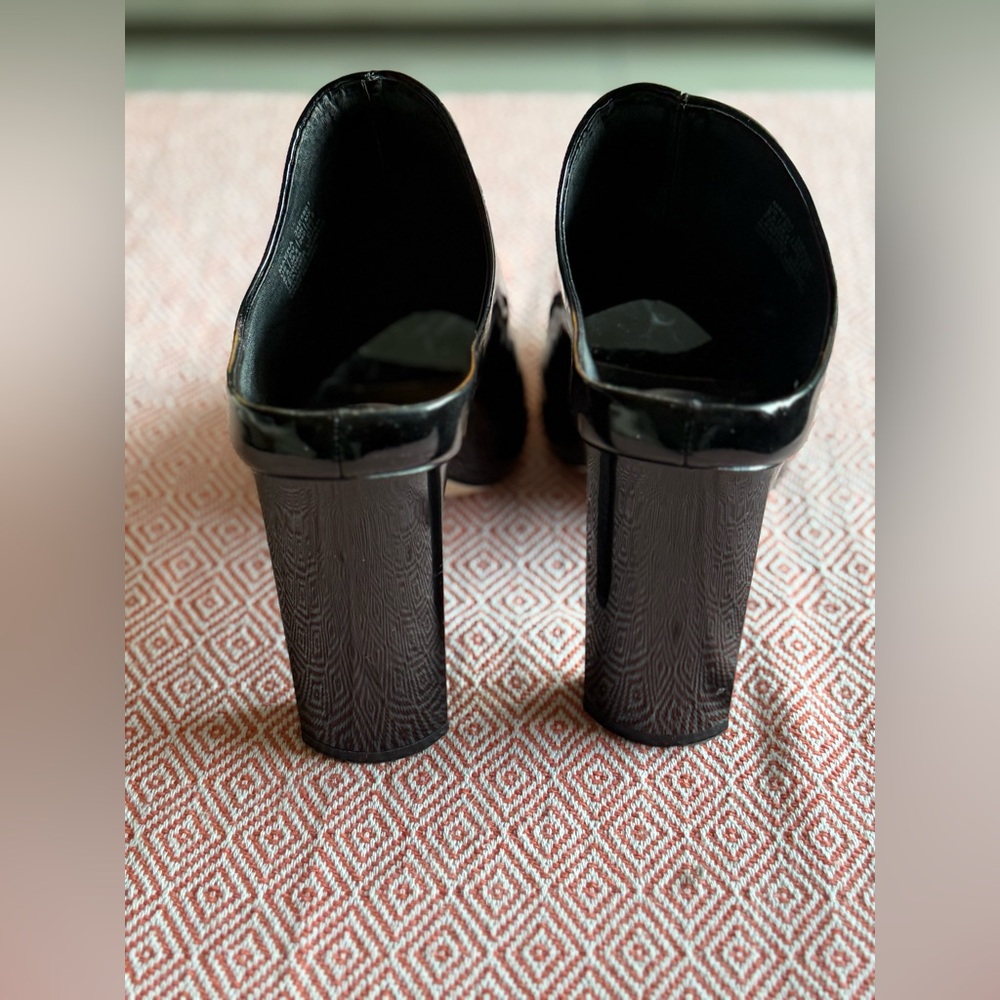 Calvin Klein Glossy Black Mules - Picture 2 of 4
